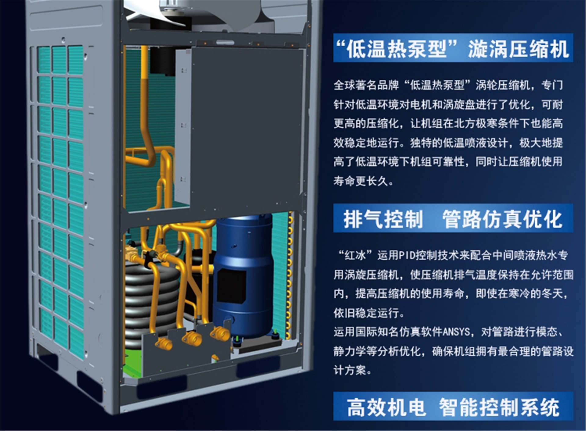 格力(Gree)空氣能熱水器紅冰KFRS-30ZRe/NaB2S直熱循環(huán)大型商用熱水機組